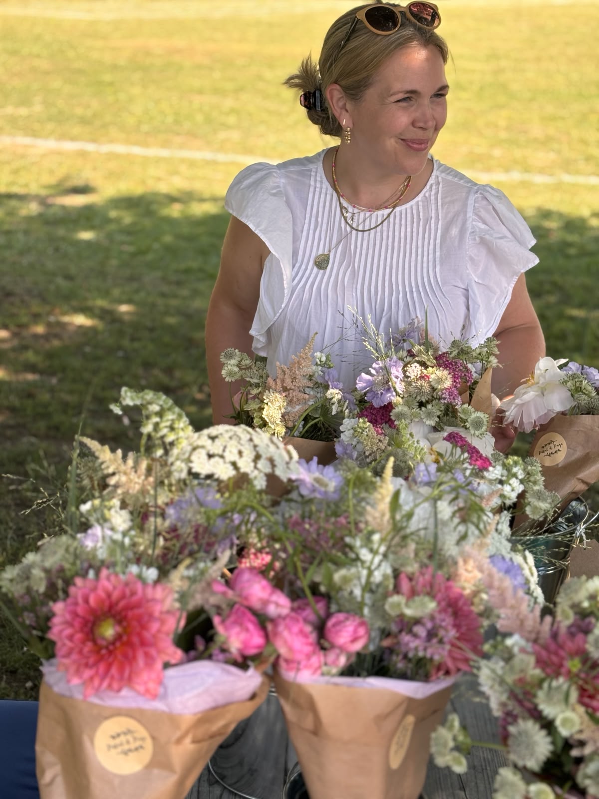 Fresh Friday Flowers seasonal bunches at Weald Community Shop